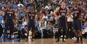 Atlanta Hawks Four Players Wallpaper