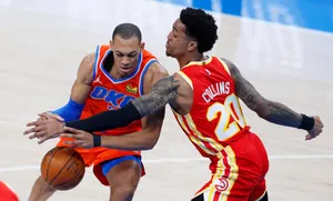 Atlanta Player John Collins Against Oklahoma Wallpaper