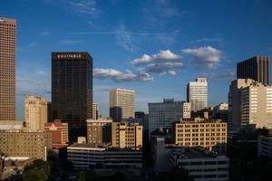 Atlanta Skyline With Tall Buildings Wallpaper