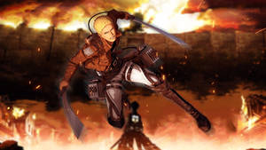 Attack On Titan 4k Fiery Reiner Wallpaper