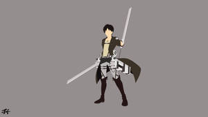 Attack On Titan Characters Eren Minimalistic Wallpaper