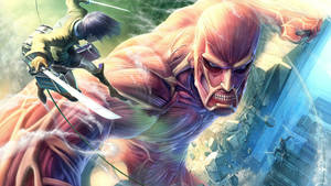 Attack On Titan Titan Eren Dodging An Attack Wallpaper