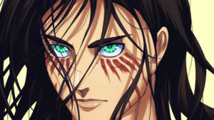 Attack On Titan Titan Eren Glaring At Someone Wallpaper