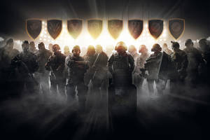 Attackers Storm The Enemy Team In Rainbow Six Siege Wallpaper