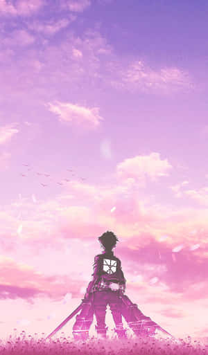 Attackon Titan Sunset Silhouette Wallpaper