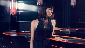 Aubrey Plaza Lace Dress Wallpaper