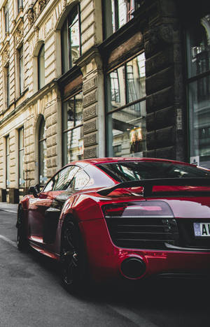 Audi R8 Best Car Choice In Fiery Red Wallpaper