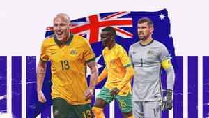 Australia National Football Team Illustration Design Wallpaper