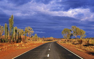 Australian Outback Asphalt Road Wallpaper
