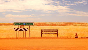 Australian Outback Road Sign Wallpaper