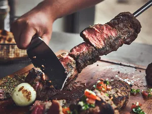 Authentic Brazilian Style Churrasco - Freshly Chopped Beef Wallpaper