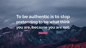 Authentic Self-actualization Quote Wallpaper