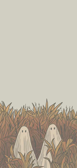 Autumn Ghostsin Foliage Wallpaper