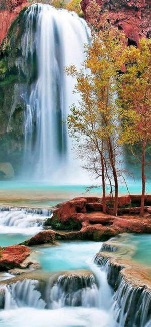 Autumn Iphone Havasu Falls Landscape Wallpaper