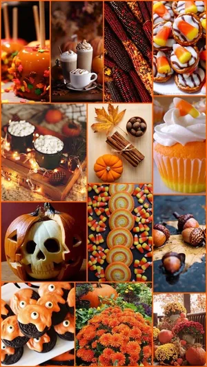 Autumn Treats Collage Wallpaper