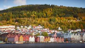 Autumnin Bryggen Bergen Norway Wallpaper