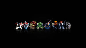 Avengers 3d Lettering On Black Desktop Wallpaper