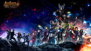 Avengers Standing Together Marvel Aesthetic Laptop Background Wallpaper