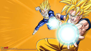 Awesome Dbz Logo Of Goku Wallpaper