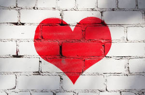 Awesome Heart Brick Wallpaper