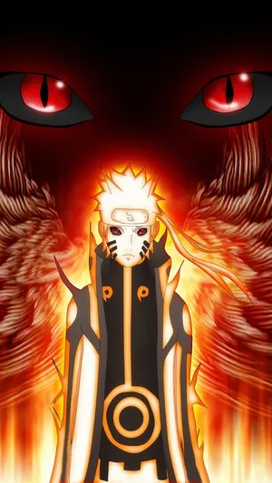 Awesome Naruto Chakra Mode With Kurama Wallpaper