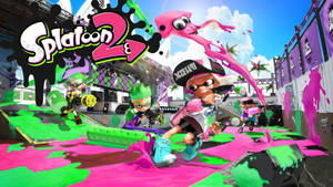 Awesome Splatoon 2 Inklings In Arena Wallpaper