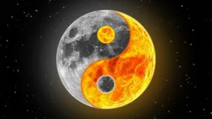 Awesome Yin And Yang Moon Wallpaper