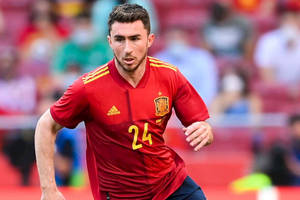 Aymeric Laporte In Red Jersey Wallpaper