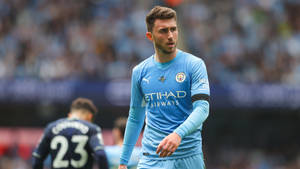 Aymeric Laporte Wearing Blue Long Sleeves Wallpaper