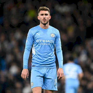 Aymeric Laporte Wearing Blue Wallpaper