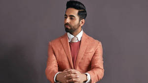 Ayushmann Khurrana In Pink Suit Wallpaper