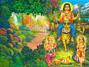 Ayyappan Hindu Deity Nature Wallpaper