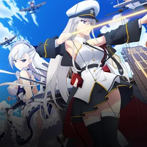 Azur Lane Enterprise And Belfast Prepare For Battle Wallpaper
