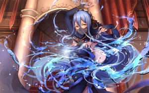 Azura Commands Powerful Water Magic In Fire Emblem Wallpaper