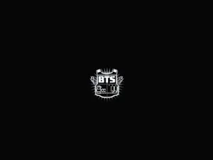 B T S Logo Black Background Wallpaper