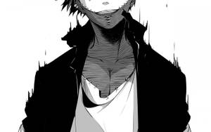 B&w Manga Dabi Wallpaper