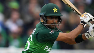 Babar Azam Intense Focus Wallpaper