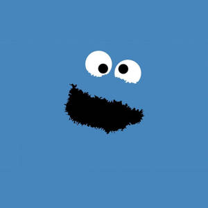 Baby Blue 2d Cookie Monster Wallpaper