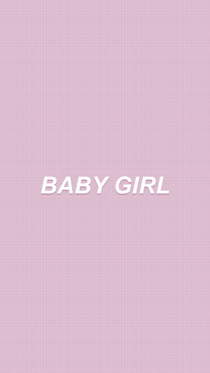 Baby Girl Minimalist Mauve Aesthetic Wallpaper