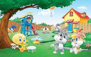 Baby Looney Tunes Garden Wallpaper