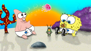 Baby Patrick Star And Spongebob Wallpaper