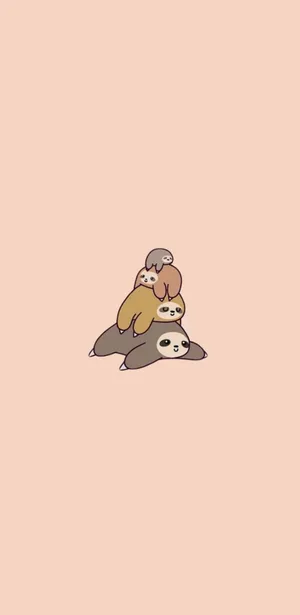 Baby Sloth And Family Wallpaper