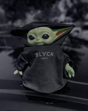 Baby Yoda Wearing Blvck Paris Wallpaper