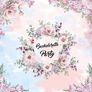 Bachelorette Party With Flower Frame Wallpaper