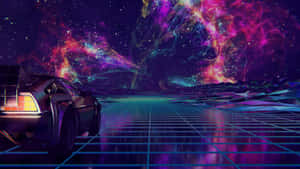 Back To The Future Car In Space Wallpaper