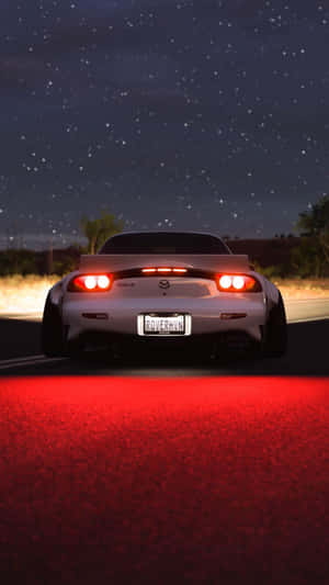 Back View Of Mazda Rx7 Fc Classic Code Wallpaper