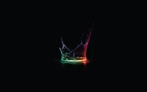 Background Black With Colorful Water Drop Wallpaper