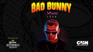 Bad Bunny Burning Lettering Name Wallpaper