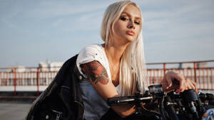 Bad Motorcycle Girl Wallpaper