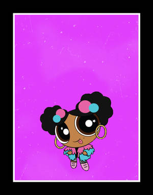 Baddie Aesthetic Black Power Puff Girl Wallpaper